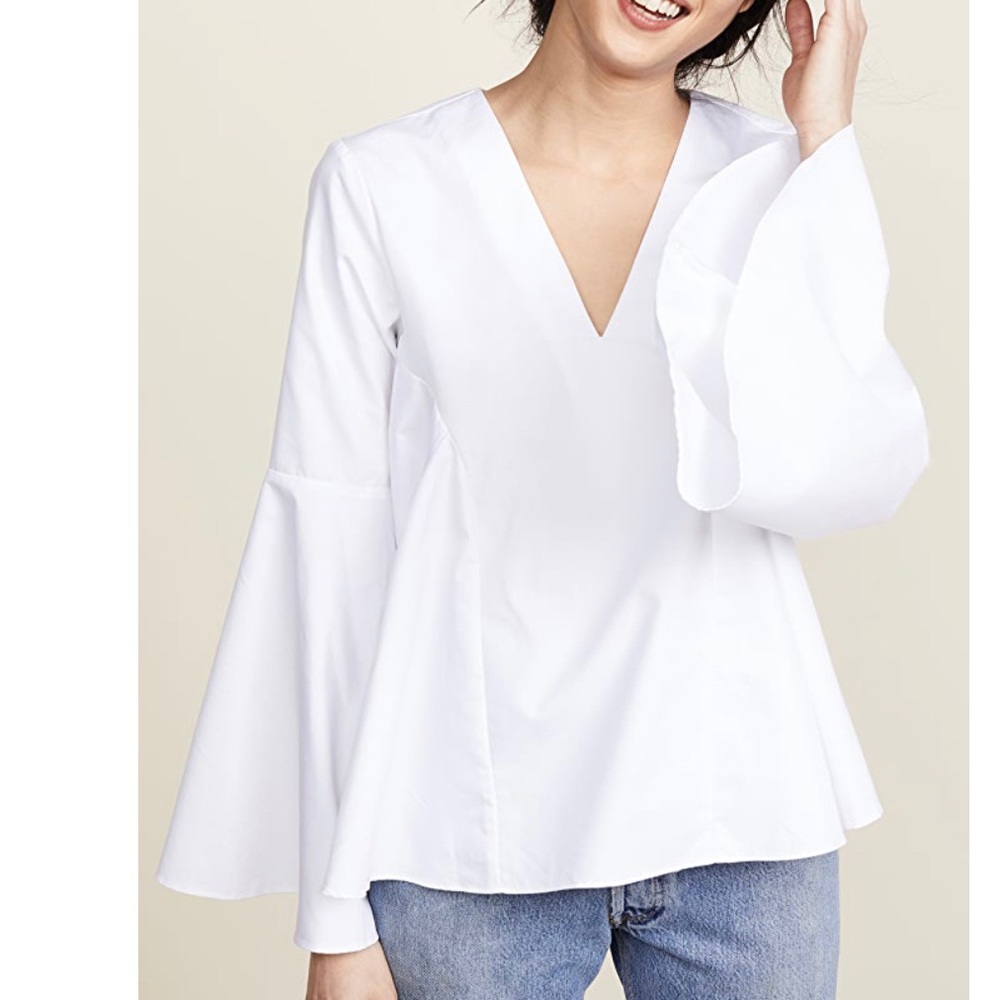 endless rose Belle Blouse, White, Size Large